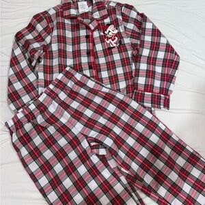 Disney Mickey Mouse Kids Plaid Holiday Pajamas sz. 5/6.